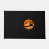 Silhouette einer schwarzen Katze in einem Baum Fußmatte (Vorderseite)