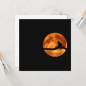 Silhouette einer schwarzen Katze in einem Baum Karte (Vorderseite/Rückseite Beispiel)