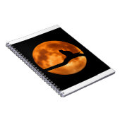 Silhouette einer schwarzen Katze in einem Baum Notizblock (Rechte Seite)