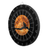 Silhouette einer Schwarzen Katze in einem Baumkron Dartscheibe (Vorderseite rechts)