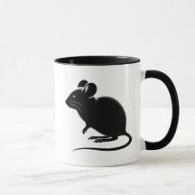 Silhouette einer schwarzen Ratte, modernes Design.