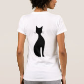 Silhouette einer Sitting Cat T-Shirt (Rückseite)