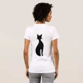 Silhouette einer Sitting Cat T-Shirt (Schwarz voll)