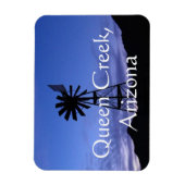 Silhouette einer Windmühle, Königin Creek Arizona Magnet (Vertikal)