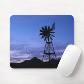 Silhouette einer Windmühle Mousepad (Mit Mouse)