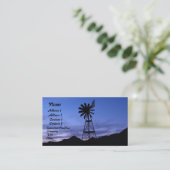 Silhouette einer Windmühle Visitenkarte (Stehend Vorderseite)