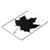 Silhouette eines Ahornblattes Notizblock (Linke Seite)