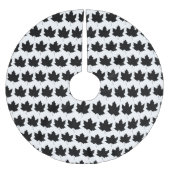 Silhouette eines Ahornblattes Polyester Weihnachtsbaumdecke (Vorderseite)