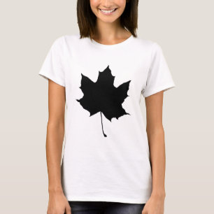 Silhouette eines Ahornblattes T-Shirt