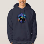 Silhouette eines Bären mit Naturlandschaft Hoodie (Vorderseite)