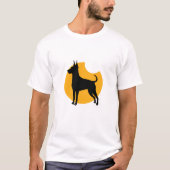 Silhouette eines Dobermans T-Shirt (Vorderseite)