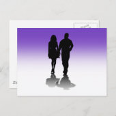 Silhouette eines Ehepaares Postkarte (Vorne/Hinten)
