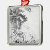 Silhouette eines Engels Silbernes Ornament (Links)