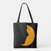 Silhouette eines Frauengesichts. Tasche (Rückseite)