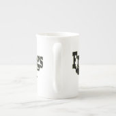 Silhouette eines Frosches Klettern in das Wort 'Fr Porzellantasse (Rückseite)