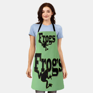 Silhouette eines Frosches Klettern in das Wort 'Fr Schürze