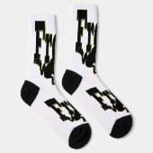 Silhouette eines Frosches Klettern in das Wort 'Fr Socken (Rechts)