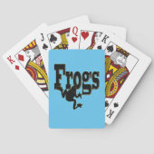 Silhouette eines Frosches Klettern in das Wort 'Fr Spielkarten (Rückseite)