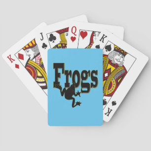 Silhouette eines Frosches Klettern in das Wort 'Fr Spielkarten