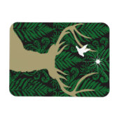 Silhouette eines Hirsches, einer Taube und eines S Magnet (Horizontal)