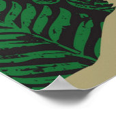 Silhouette eines Hirsches, einer Taube und eines S Poster (Ecke)