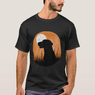 Silhouette eines Jagdschwarzes oder eines Gelben L T-Shirt
