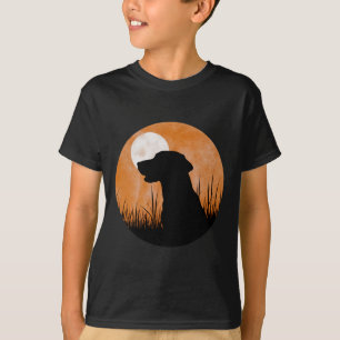 Silhouette eines Jagdschwarzes oder eines Gelben L T-Shirt