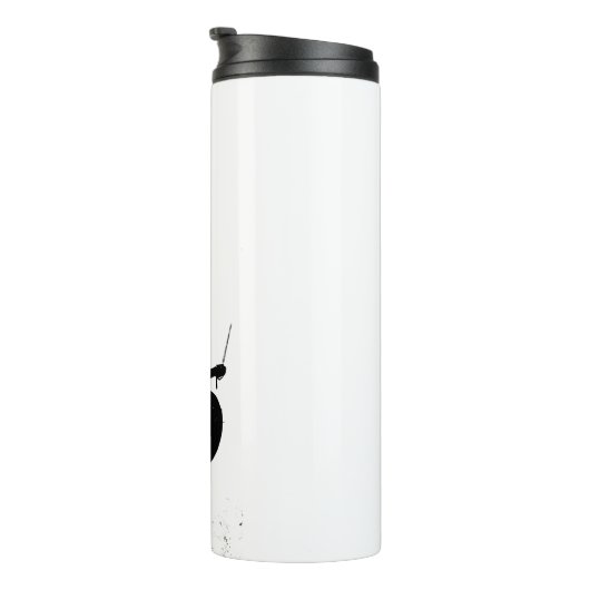 Silhouette eines Kriegers Thermosbecher (Nach rechts gedreht)