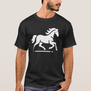 Silhouette eines laufenden Pferdes für Pferdefreun T-Shirt