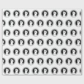 Silhouette eines Lesbiers Küssen Geschenkpapier (Flach)