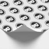 Silhouette eines Lesbiers Küssen Geschenkpapier (Ecke)