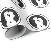 Silhouette eines Lesbiers Küssen Geschenkpapier (Rolleneckpunkt)