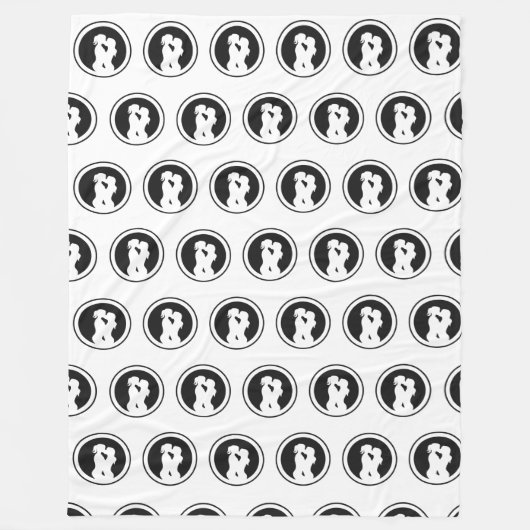 Silhouette eines lesbischen Ehepaares Kiss Fleecedecke (Vorderseite)