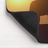Silhouette eines Löwen Mousepad (Ecke)