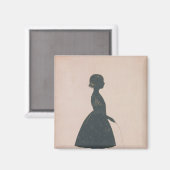 Silhouette eines Mädchens mit einem Seil Magnet (Vorderseite/Rückseite)