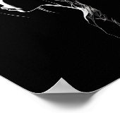 Silhouette eines Mädchens mit Licht und Schatten Poster (Ecke)