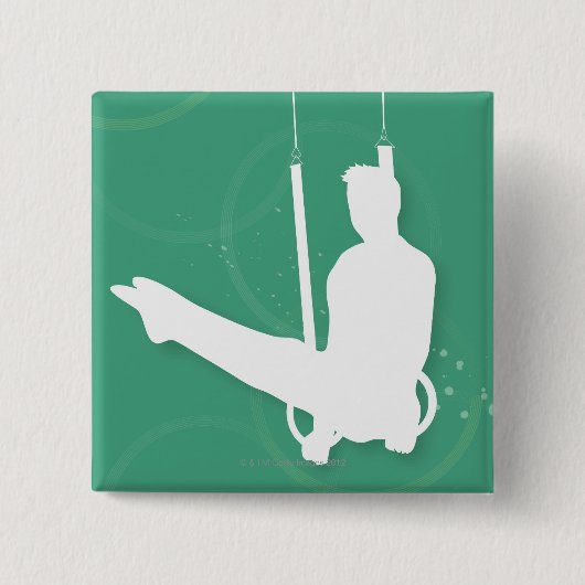 Silhouette eines Mannes darstellend Gymnastik Button (Vorderseite)