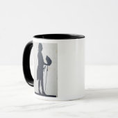 Silhouette eines Mannes Tasse (Vorderseite Links)