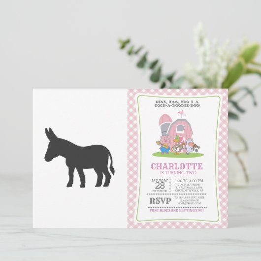 Silhouette eines Maules Einladung (Stehend Vorderseite)