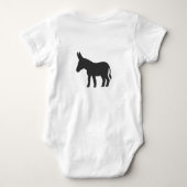 Silhouette eines Maultiers Baby Strampler (Rückseite)