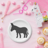 Silhouette eines Maultiers Pappteller (Party)