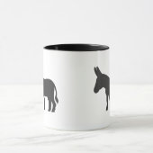 Silhouette eines Maultiers Tasse (Zentrum)