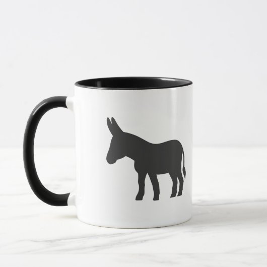 Silhouette eines Maultiers Tasse (Links)