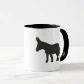 Silhouette eines Maultiers Tasse (VorderseiteRechts)