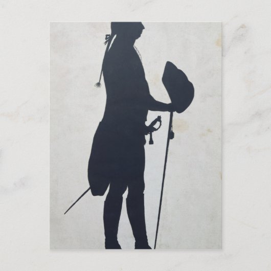 Silhouette eines Menschen Postkarte (Vorderseite)