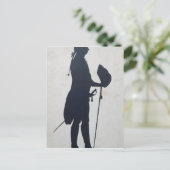 Silhouette eines Menschen Postkarte (Stehend Vorderseite)