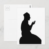 Silhouette eines muslimischen Betenden Postkarte (Vorne/Hinten)