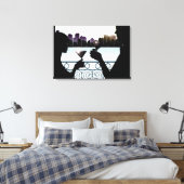 Silhouette eines paar geröstete Martini-Brille Leinwanddruck (Insitu (Schlafzimmer))
