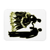 Silhouette eines Paares in Liebe Magnet (Horizontal)