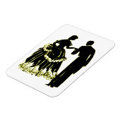 Silhouette eines Paares in Liebe Magnet (Linke Seite)